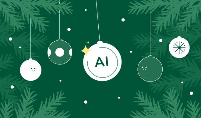 Julekugle med AI. Lav bedre spørgeskemaer med din julegave — AI-assistenten, Xactly